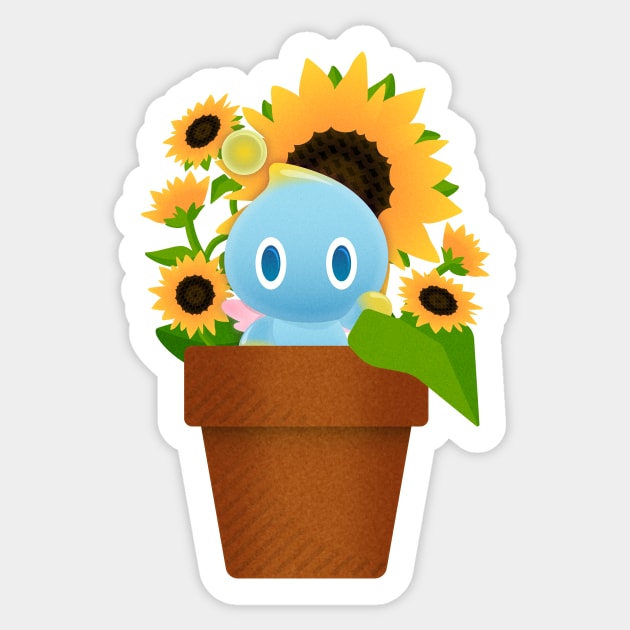 Sunflower Chao Sticker by JPenfieldDesigns